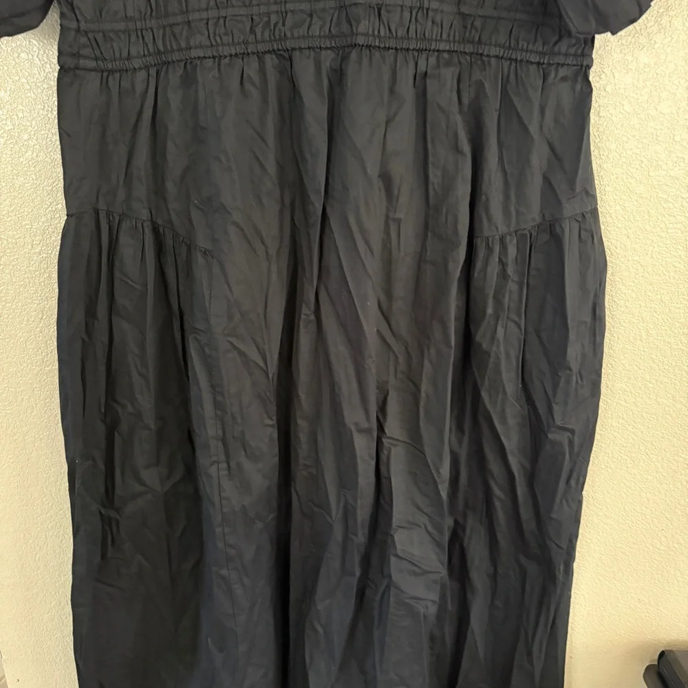 Old‎ Navy Waist Defined Puff Sleeve Midi Dress Black New Sz XL - Picture 11 of 11